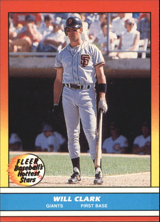 1988 Fleer Hottest Stars Baseball Cards        006      Will Clark